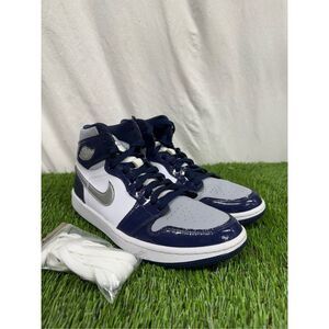 RARE Size 8 CLEAN  - Air Jordan 1‎ Golf High Midnight Navy White Patent Leather